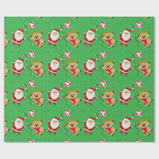 Volleybal Kerstman Cadeaupapier