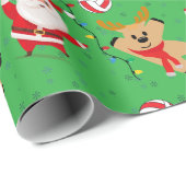 Volleybal Kerstman Cadeaupapier (Rol Hoek)