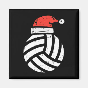 Volleybal Kerstman Hat Kerst Kerstman Sportspeler Magneet