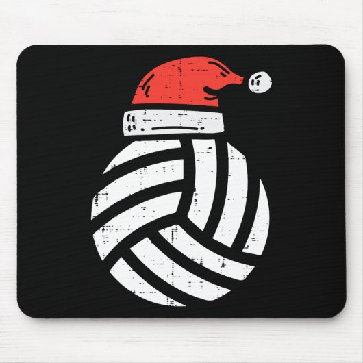Volleybal Kerstman Hat Kerst Kerstman Sportspeler Muismat (Voorkant)
