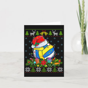 Volleybal Kerstman Hat Kerst Licht Lelijk Zwe Kaart