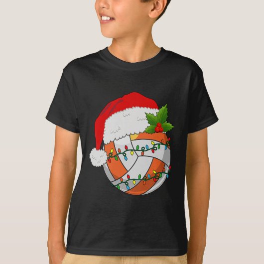 Volleybal Kerstman Hoed Vrouwen Mannen Tennis Lo T-shirt (Voorkant)