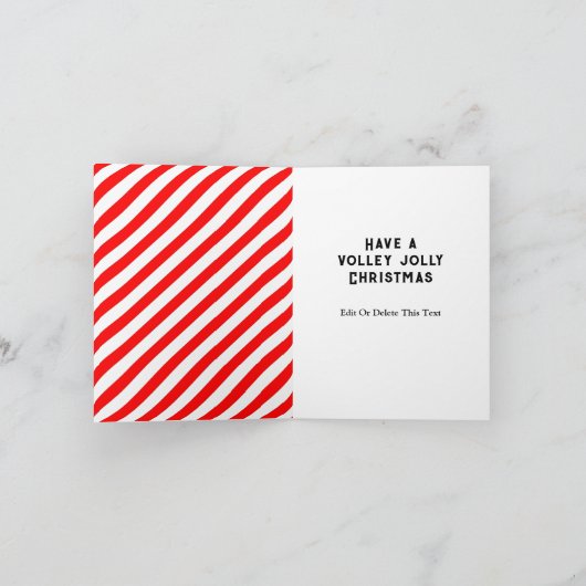 Volleybal Kerstmis cadeaubonnen Feestdagen Kaart (Binnen)