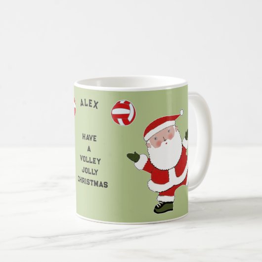 Volleybal Kerstmis Koffiemok (Voorkant rechts)