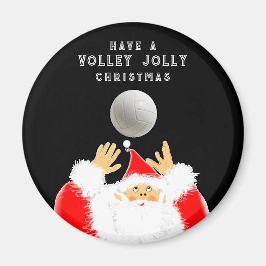 Volleybal Kerstmis Kousen Stuffer Magneet (Voorkant)