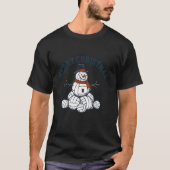 Volleybal Kerstmis Sneeuwman Sport Speler Mannen W T-shirt (Voorkant)