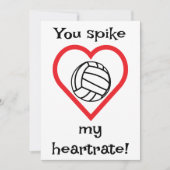 Volleybal Kids Klas Valentijnsdag Kaart (Voorkant)