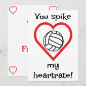 Volleybal Kids Klas Valentijnsdag Kaart (Voorkant / Achterkant)