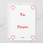 Volleybal Kids Klas Valentijnsdag Kaart (Achterkant)