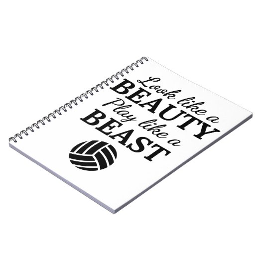 Volleybal: Kijk als een schoonheidsspel als een be Notitieboek (Linkerzijde)