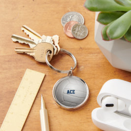 Volleybal Kijk Gepersonaliseerde Sleutelhanger