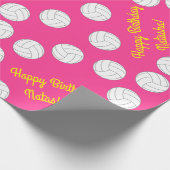 Volleybal kinderen Birthday Party Sports Cadeaupapier (Hoek)