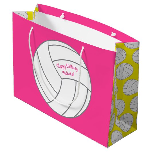 Volleybal kinderen Birthday Party Sports Groot Cadeauzakje (Achterkant Gekanteld)