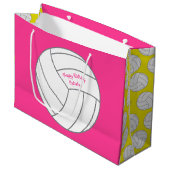 Volleybal kinderen Birthday Party Sports Groot Cadeauzakje (Voorkant Gekanteld)