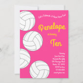 Volleybal kinderen Birthday Party Sports Kaart (Voorkant)