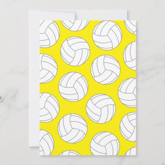 Volleybal kinderen Birthday Party Sports Kaart (Achterkant)