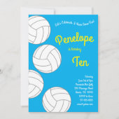 Volleybal kinderen Birthday Party Sports Kaart (Voorkant)