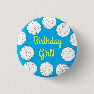 Volleybal kinderen Birthday Party Sports Ronde Button 3,2 Cm