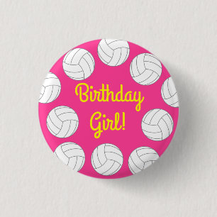 Volleybal kinderen Birthday Party Sports Ronde Button 3,2 Cm