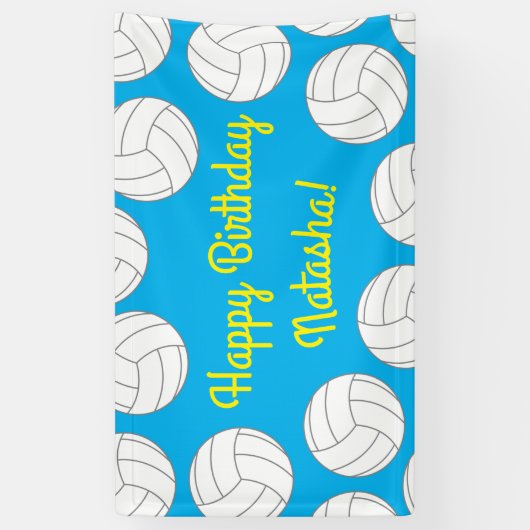 Volleybal kinderen Birthday Party Sports Spandoek (Verticaal)