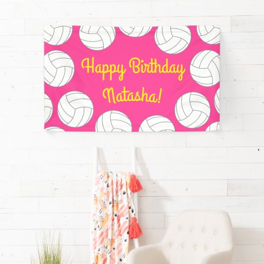 Volleybal kinderen Birthday Party Sports Spandoek (Insitu)