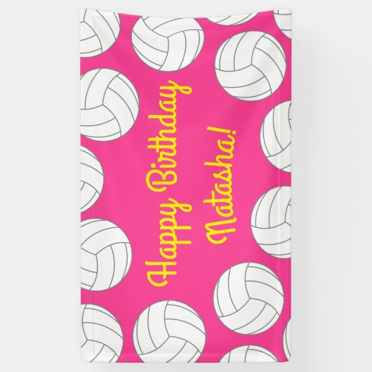 Volleybal kinderen Birthday Party Sports Spandoek (Verticaal)
