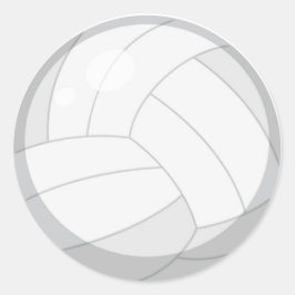 Volleybal klassieke ronde sticker