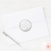Volleybal klassieke ronde sticker (Envelop)