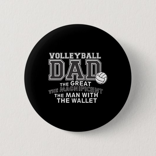 Volleybal Kleding - Volleybal Papa Ronde Button 5,7 Cm (Voorkant)
