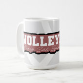 Volleybal Koffie Mok kleuren (Voorkant links)