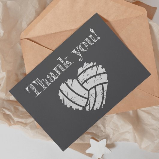 Volleybal krijtbord hart bedankkaart