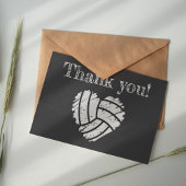 Volleybal krijtbord hart bedankkaart