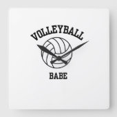 Volleybal Kunst Wandklok (Voorkant)