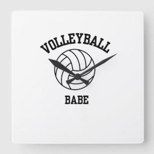 Volleybal kunst wandklok