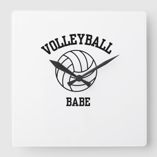Volleybal Kunst Wandklok (Voorkant)