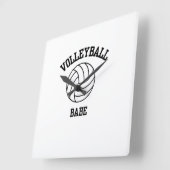 Volleybal Kunst Wandklok (Hoek)