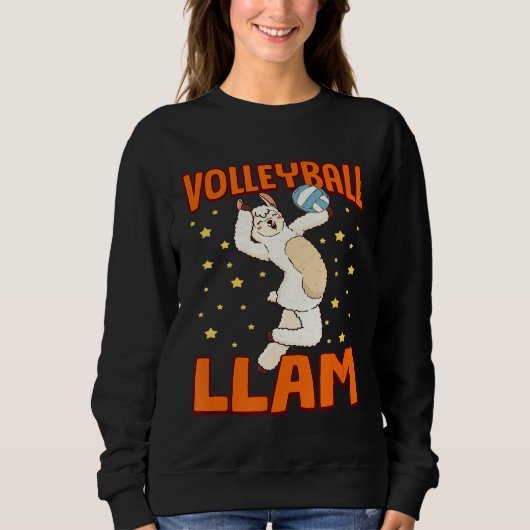 Volleybal Lama Alpaca Humor Trui (Voorkant)
