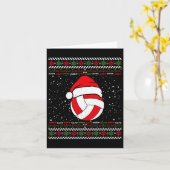 Volleybal Lelijke Kersttrui Sport Lover Xmas Kaart (Gele Bloem)