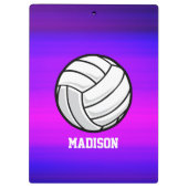 Volleybal; Levendig Violet Blauw en Magenta Klembord (Achterkant)