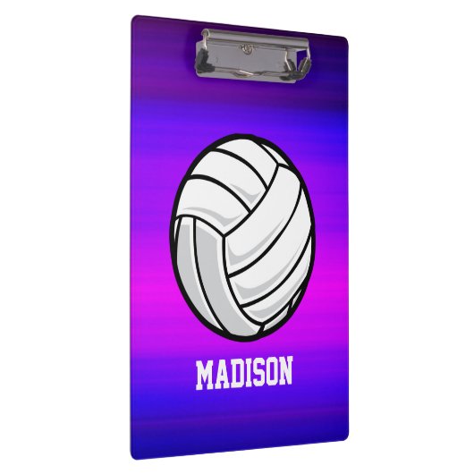 Volleybal; Levendig Violet Blauw en Magenta Klembord (Rechts)