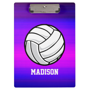 Volleybal; Levendig Violet Blauw en Magenta Klembord