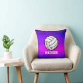 Volleybal; Levendig Violet Blauw en Magenta Kussen (Stoel)