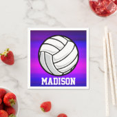 Volleybal; Levendig Violet Blauw en Magenta Servet (Insitu)