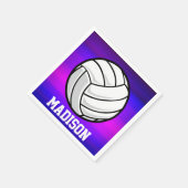 Volleybal; Levendig Violet Blauw en Magenta Servet (Hoek)