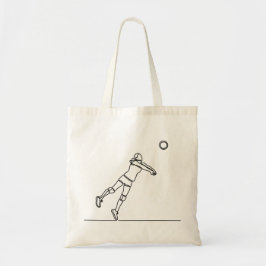 Volleybal Libero Lijntekening Tote Bag