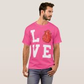 Volleybal Liefde Hart Volleybal Speler Beach Vol T-shirt (Voorkant volledig)