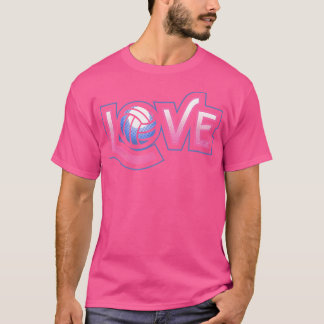 Volleybal liefde voor vrouwen en meisjes t-shirt