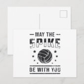 Volleybal mag de Spike met u Retro Gift zijn Briefkaart (Voorkant / Achterkant)