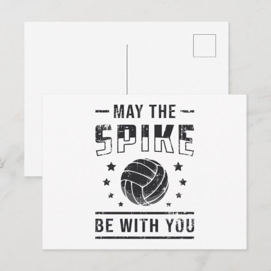 Volleybal mag de Spike met u Retro Gift zijn Briefkaart (Voorkant / Achterkant)