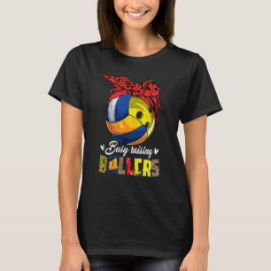 Volleybal mam bowling mam bezig met opvoeden balle t-shirt
